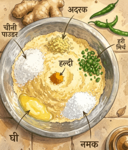 Instant besan dhokla ingredients